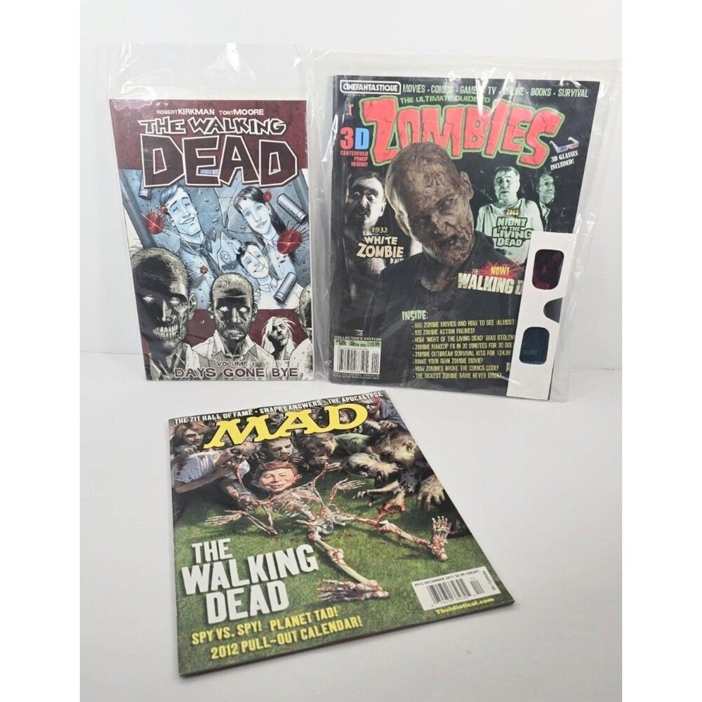 Sealed Cinefantastique Guide To Zombies 3D Glasses Mad Walking Dead #512